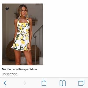 Yellow and green floral detailed romper
